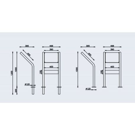 Informacinis / Reklaminis stendas, stovas vienpusis 'Point'
