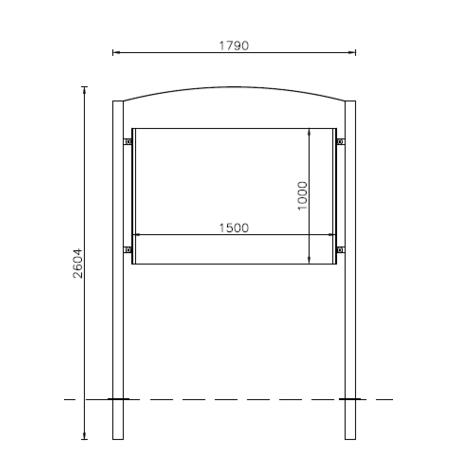 Informacinis / Reklaminis stendas, stovas vienpusis 'Poster 150x100cm'