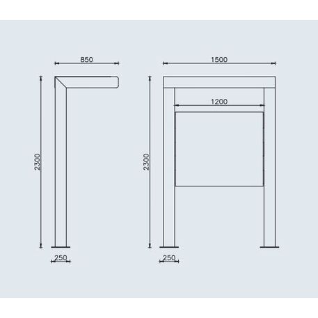Informacinis / Reklaminis stendas, stovas vienpusis arba dvipusis 'Venezia'