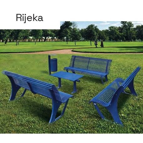Metal bench + table 'Rijeka Picnic'