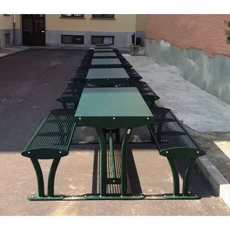 Metal bench + table 'Tauri Picnic'
