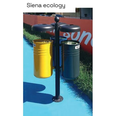 Lauko metalinė šiukšliadėžė rūšiavimui 'Siena Ecology / 2x45L / 4x45L'