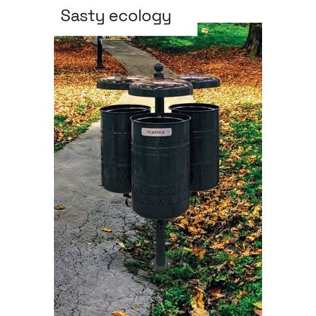 Металлический контейнер для сортировки 'Sasty Ecology / 2x45L / 4x45L'