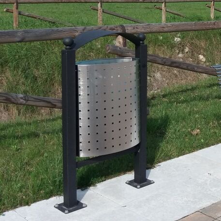 Lauko metalinė šiukšliadėžė 'Genova Inox / 60L'