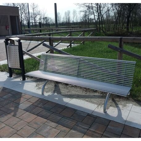 Lauko metalinė šiukšliadėžė 'Genova Inox / 60L'