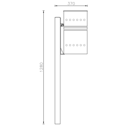 Lauko metalinė šiukšliadėžė 'Milano / 25L'