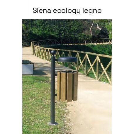 Lauko metalinė šiukšliadėžė 'Siena Ecology Wood / 45L'