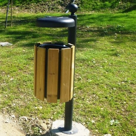 Mеталлическaя урнa для мусора 'Siena Ecology Wood / 45L'