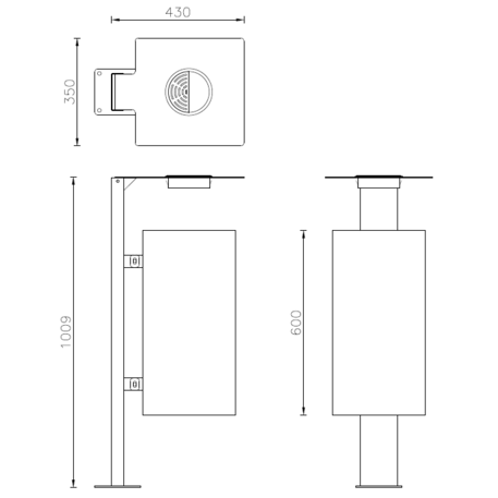 Lauko metalinė šiukšliadėžė 'Sosia / 55L'