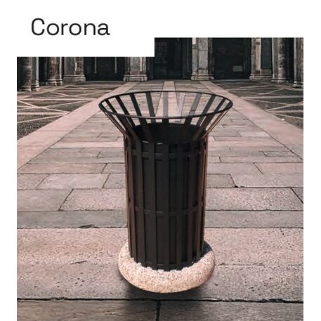 Metal litter bin 'Corona / 80L'
