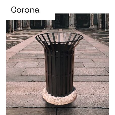 Lauko metalinė šiukšliadėžė 'Corona / 80L'