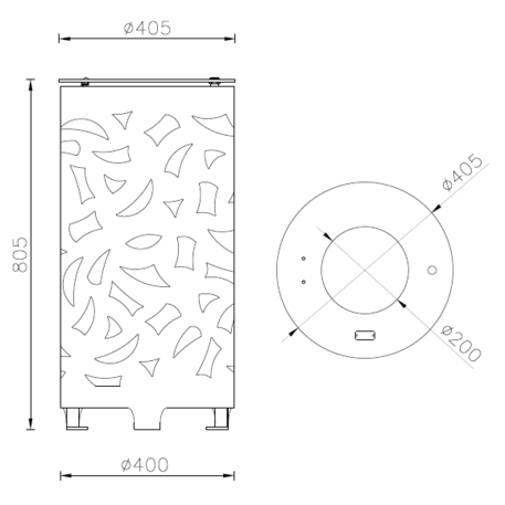 Lauko metalinė šiukšliadėžė 'Doha / 80L'