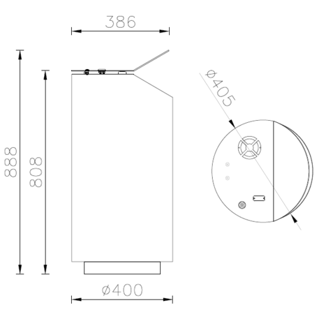 Lauko metalinė šiukšliadėžė 'Qatar / 80L'