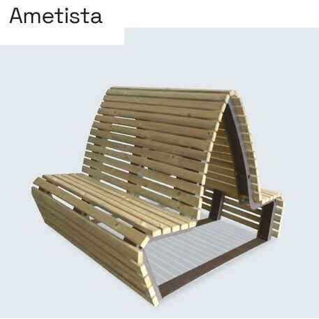 Lauko suoliukas su atlošu, kolekcija 'AMETISTA'