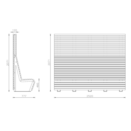 Lauko suoliukas su atlošu, kolekcija 'AGATA'