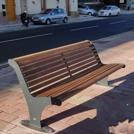 Уличная металлическая скамейка 'ATHENA WOOD'