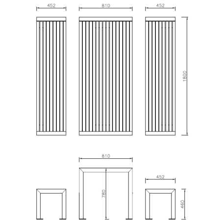 Lauko suoliukai + Stalas, kolekcija 'Bonn Picnic'