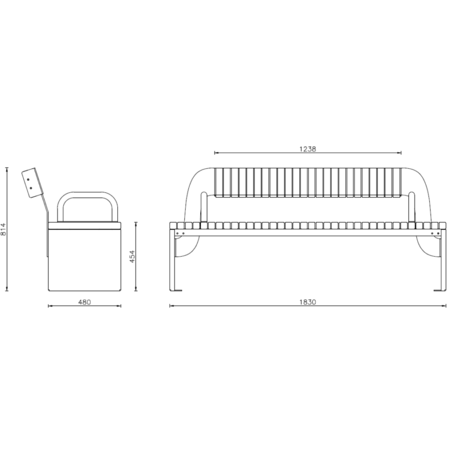 Metalinis suolas su atlošu 'Brema'
