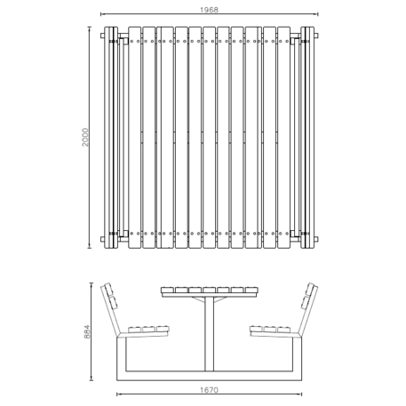 Lauko suoliukai + Stalas, kolekcija 'Break point Picnic'