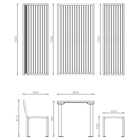 Lauko suoliukai + Stalas, kolekcija 'Carmen Picnic'