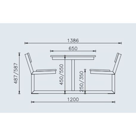 Lauko suoliukai + Stalas, kolekcija 'Break point Set Kindergarten'