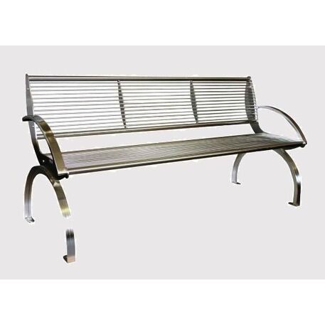 Metal bench 'Cetra Inox'