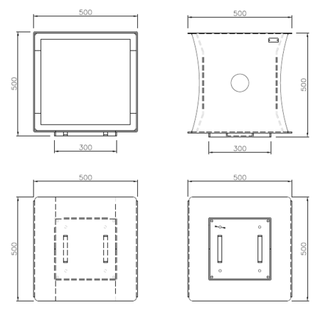 Metalinis suolas, kubas 'CUBE'