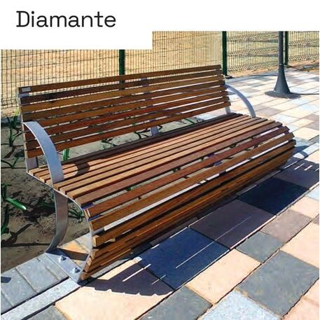 Уличная металлическая скамейка 'DIAMANTE'
