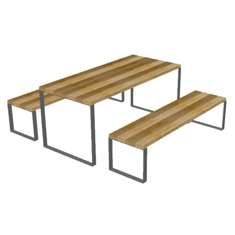 Metal bench + table 'Simply Picnic'