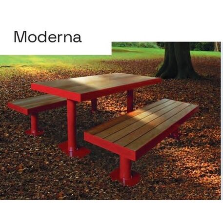 Metal bench + table 'Moderna Picnic'