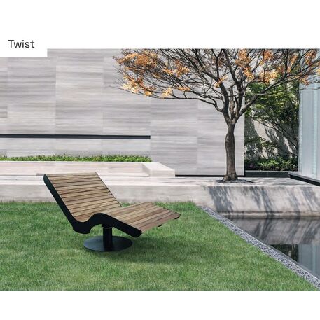 Sedia a sdraio pieghevole in metallo 'Twist - 600mm/360°/MDL'