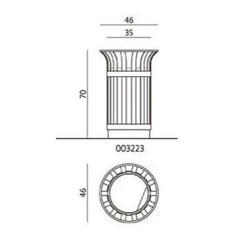 Metal litter bin 'Sofia / 35L'