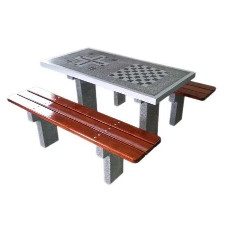 Concrete playing table and benches 2 pcs. 'BDS/SG029/MDL'