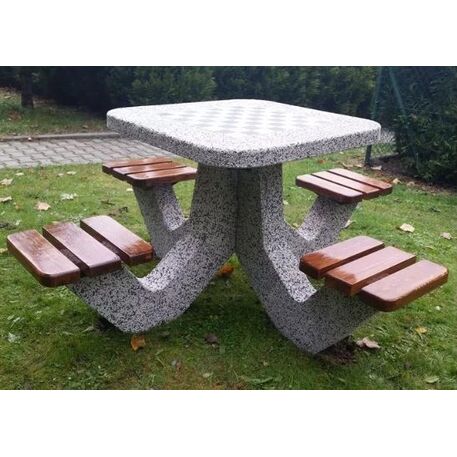 Concrete chess table and chairs 4 pcs. 'BDS/SG017/MDL'