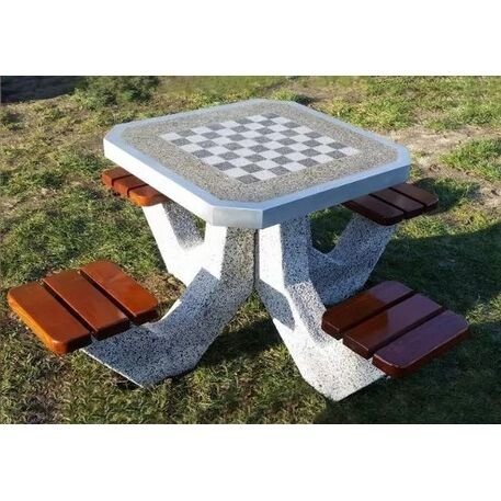 Concrete chess table and chairs 4 pcs. 'BDS/SG019/MDL'