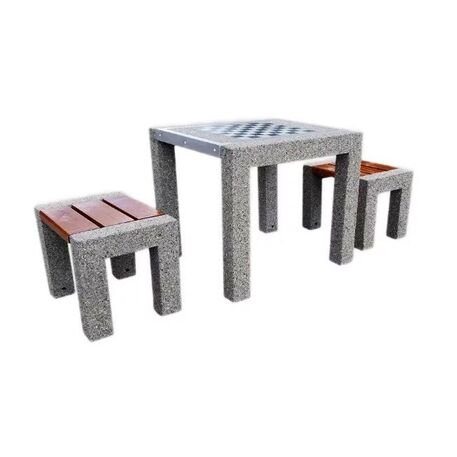 Concrete chess table and chairs 2 pcs. 'BDS/SG024/MDL'