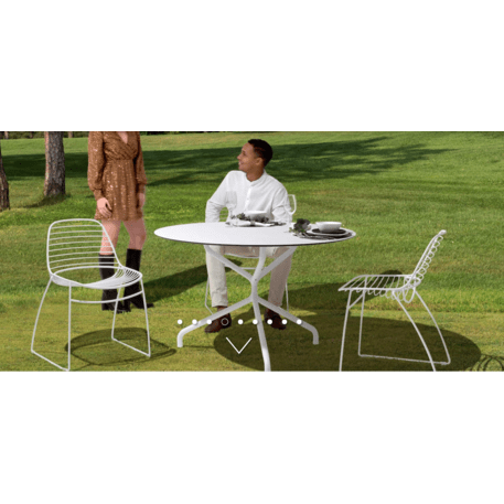 Metal chair for cafes, terraces, parks 'Eclipse'