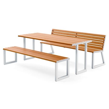 Metal bench + table 'VENTIQUATTRORE.H24/Picnic'