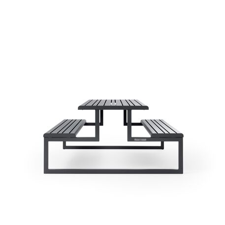 Lauko / Vidaus metalinis stalas su suolais 'VENTIQUATTRORE.H24/Picnic'