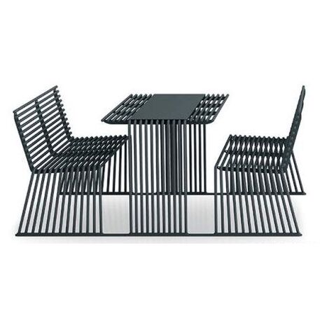 Panca + tavolo in metallo 'ZEROQUINDICI.015/Picnic'