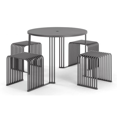 Скамья + стол из металла 'ZEROQUINDICI.015/Picnic'