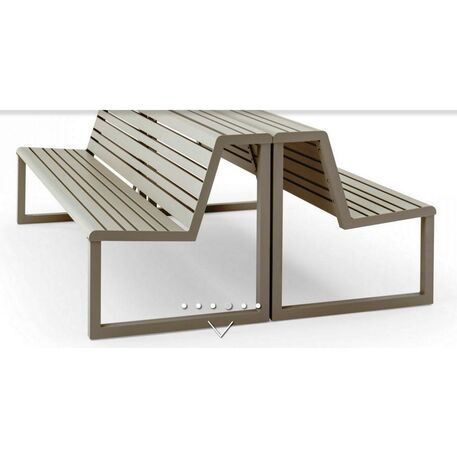 Metal bench 'VENTIQUATTRORE.H24/Double Seat'