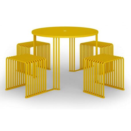 Panca + tavolo in metallo 'ZEROQUINDICI.015/Picnic'