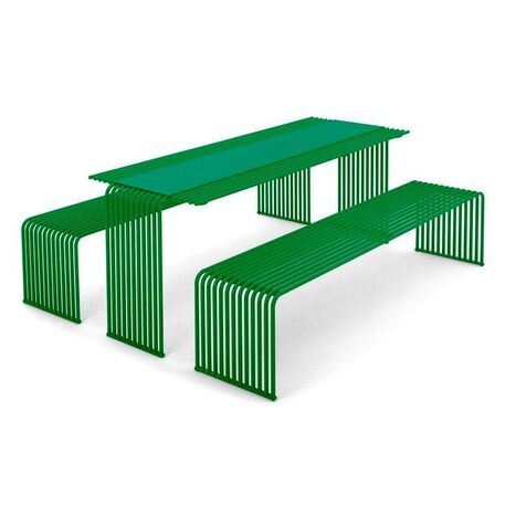 Ławka i stół ogrodowy metalowy 'ZEROQUINDICI.015/Picnic'
