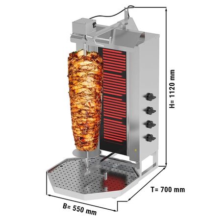 Elektrinis kebabų kepimo grilis - Max. 60kg