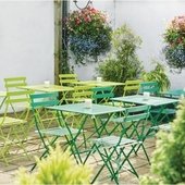 Metal outdoor chairs for outdoor cafes, restaurants