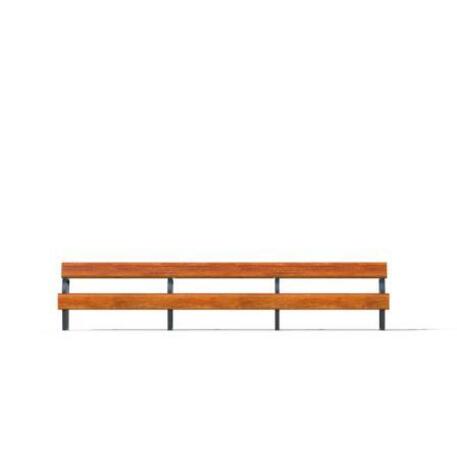 Metal bench with backrest 'IROKO_STF/24-04-23MDL'