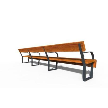 Metal bench with backrest 'IROKO_STF/24-04-23MDL'