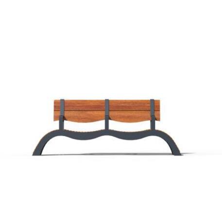 Metal bench with backrest 'IROKO_STF/24-04-20MDL'