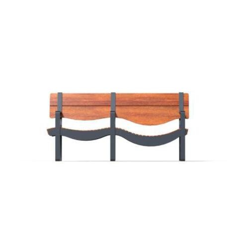 Metal bench with backrest 'IROKO_STF/24-04-17MDL'